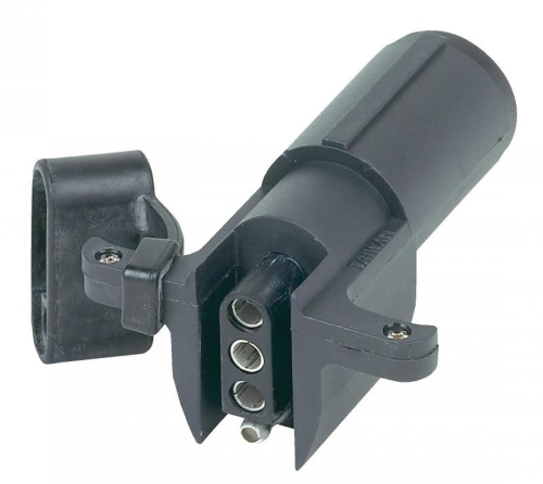 Hopkins Towing Solutions - Hopkins Towing Solutions 6 Pole Round to 4-Wire Flat Adapter w/ Dust Cover - 47305