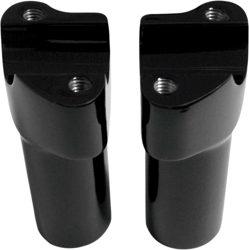 Drag Specialties - Drag Specialties Handlebar Riser/Top Clamp Kit with 1in. Clamping Area - 4in. Tall - Black - 0602-0589