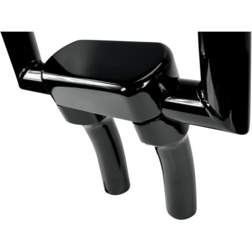 LA Choppers - LA Choppers Hefty Handlebar Riser/Top Clamp Kit - 5-1/2in. Tall with 1in. Pullback - Black - LA-7446-05B