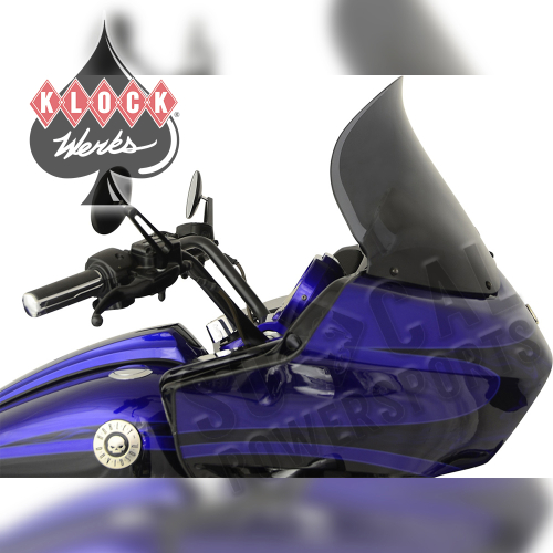 Klock Werks - Klock Werks 14in. Flare Windshield - Dark Smoke - KWW-01-0257