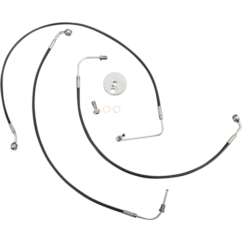 LA Choppers - LA Choppers Black Vinyl/Stainless Brake Line - Mini Ape Hangers - LA-8154B08B