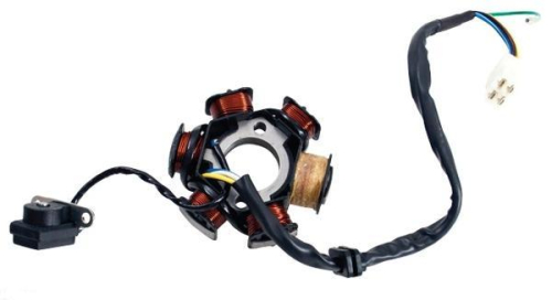 Outside Distributing - Outside Distributing 6 Coil Magneto/Stator - 4-Pin Male Plug/1 Male Wire - 08-0203