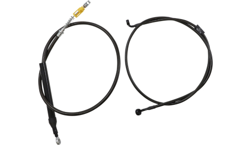 LA Choppers - LA Choppers Complete Handlebar Cable/Brake & Clutch Line/Wire Kit - Midnight Braided - LA-8156KT2-16M