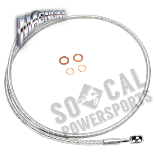 Magnum - Magnum Sterling Chromite II E-Z Align Single Disc Front Brake Line - 180deg. Top Angle - 38in. - 36438SW