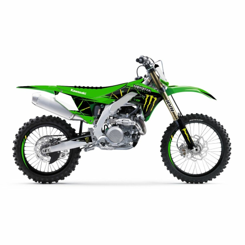 DCOR - DCOR Monster Energy Kawasaki Complete Graphics Kit - White - 20-20-136