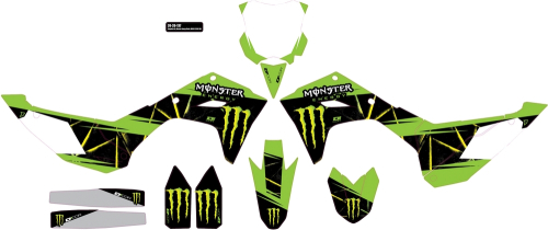 DCOR - DCOR Monster Energy Graphic Complete Kit - White - 20-20-137