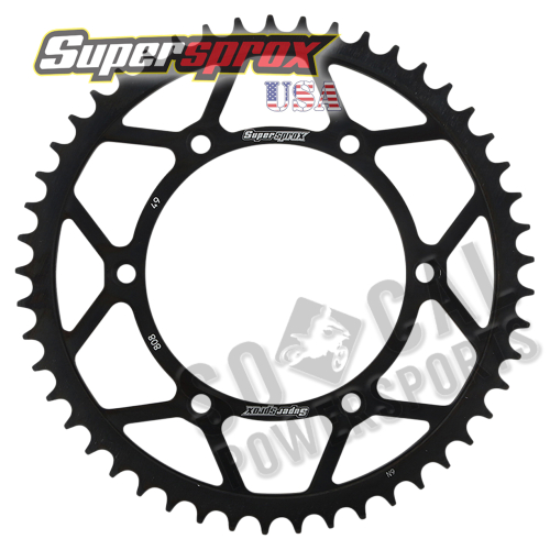 Supersprox - Supersprox Steel Rear Sprocket - 49T - RFE-808-49-BLK