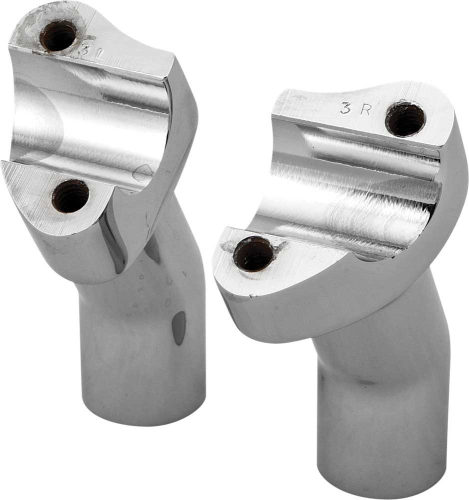 HardDrive - HardDrive Forged Pullback Handlebar Risers - 3-1/2in. Rise - Chrome - H57-6075CF-3.5