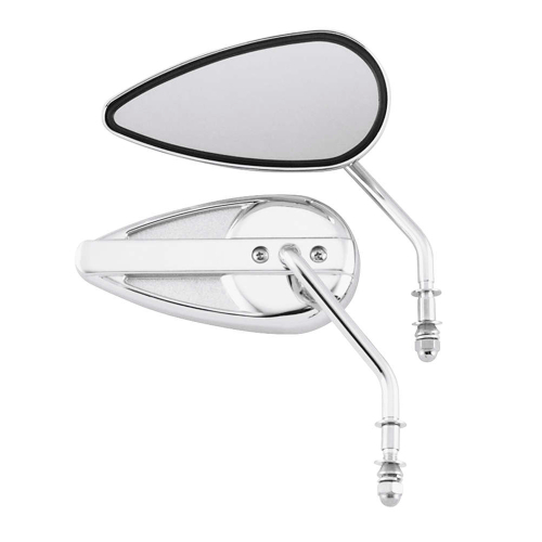 Bikers Choice - Bikers Choice Custom Style Teardrop Mirrors - 6 1/4in. x 3 1/4in. - 489828