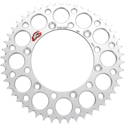 Renthal - Renthal Ultralight Rear Sprocket - Silver - 47T - 123U-520-47GYSI