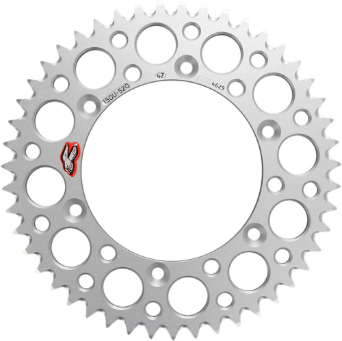 Renthal - Renthal Ultralight Rear Sprocket - Silver - 47T - 150U-520-47GBSI