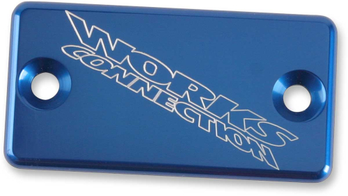 Works Connection - Works Connection Anodized Billet Aluminum Front Brake Reservoir Cover - Blue - 21-020