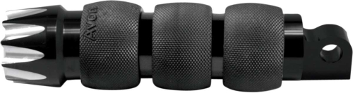 Avon Grips - Avon Grips Excalibur Air Cushioned Male-Mount Footpegs - Black Anodized - FP-AIR-90-AN-EX