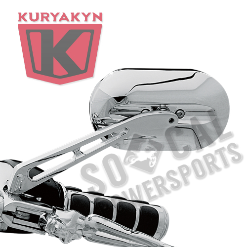 Kuryakyn - Kuryakyn Magnum Plus Mirror (Convex Glass) - Large Head - Long Stem - 1409