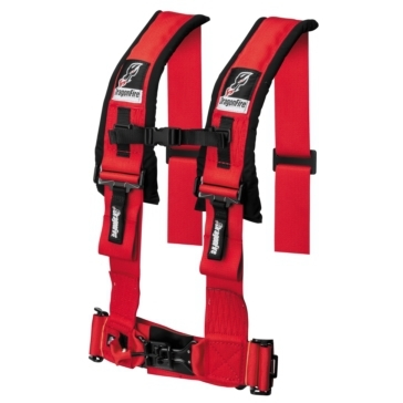 Dragonfire Racing - Dragonfire Racing 4-Point H-Style Harness - Red - 2in, - 521272