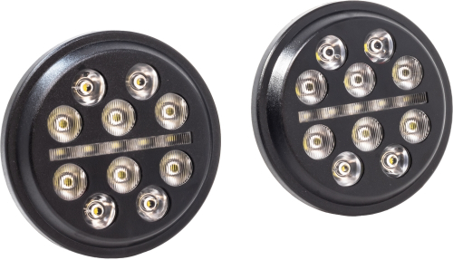 Letric Lighting Co. - Letric Lighting Co. 4.5in. Passing Lamp LED Inserts Buck-Shot Style - Black - LLC-LPL-BS