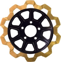 Lyndall Racing Brakes - Lyndall Racing Brakes Bow Tie 9 Spoke Rotor - 11.5in. - Gold - 4202-2133