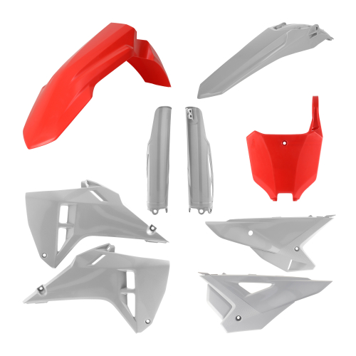 Acerbis - Acerbis Full Plastic Kit - Red/Gray - 2985981010