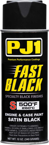 PJ1 - PJ1 Fast Black Engine and Case Paint - Satin Black - 16-SAT
