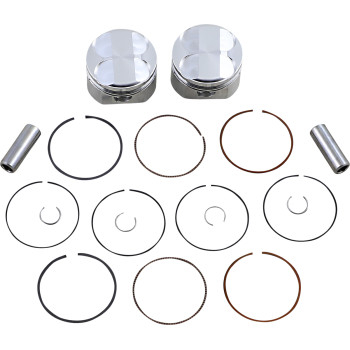 J.E. Pistons - J.E. Pistons Round Piston Kit - Standard Bore 62.00mm, 12.5:1 Compression - 374023