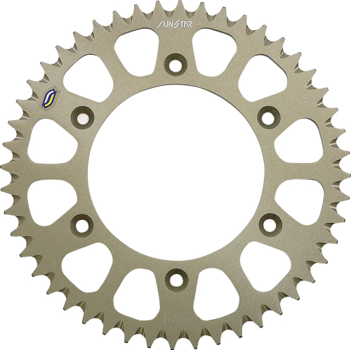 Sunstar - Sunstar Works Triplestar Aluminum Rear Sprocket - 48T - Gold - 5-355948