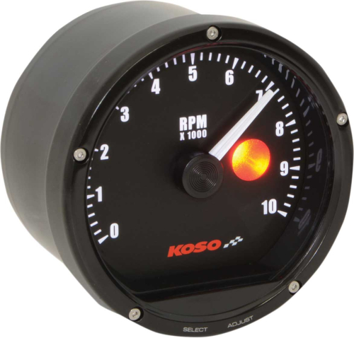 Koso North America - Koso North America TNT-01R Tachometer - Black Casing/Black Face - BA035130