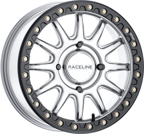 Raceline - Raceline A14 Alpha Beadlock Wheel - 17x7 - 5+2 (25mm) - 4/156 - Silver/Black - A14SB-77056+40