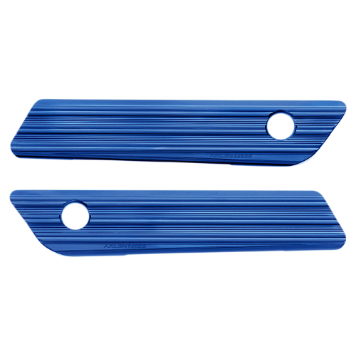 Arlen Ness - Arlen Ness Saddlebag Latch Covers - 10-Gauge - Blue - 03-604