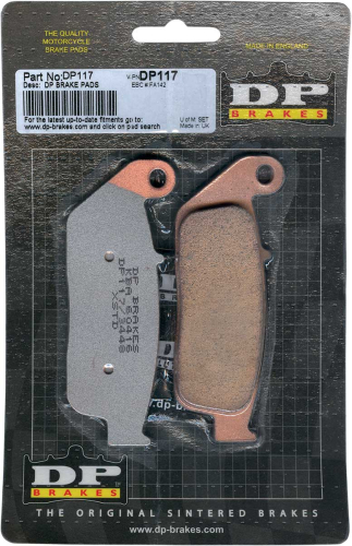 DP Brakes - DP Brakes Standard Sintered Metal Brake Pads - DP117