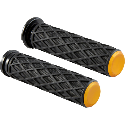 Arlen Ness - Arlen Ness Diamond Grips - Gold - 500-016