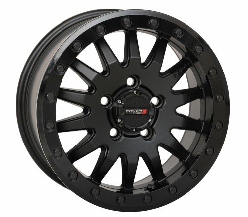 System 3 - System 3 SB-8 Beadlock Wheel - 15x7 - 5+2 - 5/4.5 (38mm) - Matte Black - 15S3-8544