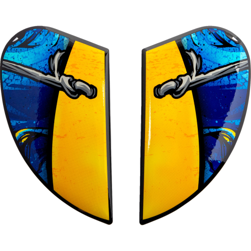 Icon - Icon Side Plates for Airflite Helmets - Brozak Blue - 0133-1405