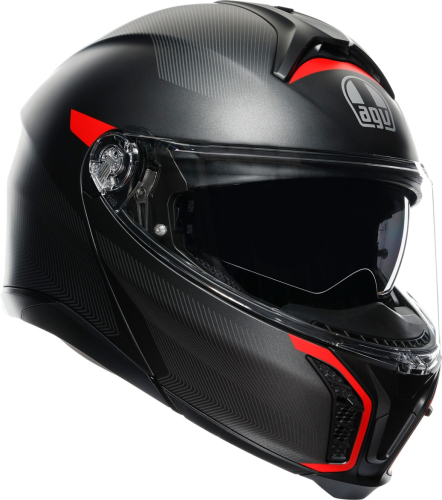 AGV - AGV Tour Frequency Helmet - 211251F2OY00512 - Matte Gunmetal/Red - Medium
