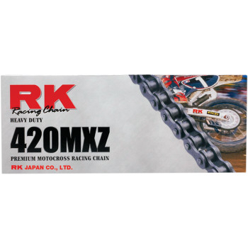 RK - RK 420 MXZ Non-Sealed Mini Racing Chain - 132 Links - Natural - 420MXZ-132