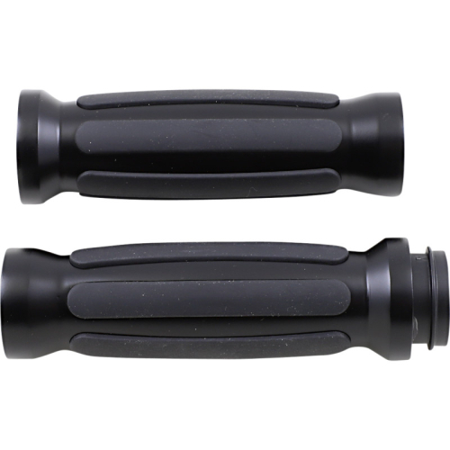Drag Specialties - Drag Specialties Rubber Insert Grips - Matte Black - 0630-2688