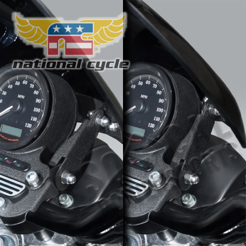 National Cycle - National Cycle Gladiator Windshield - Bright Chrome - Light Tint - N2704
