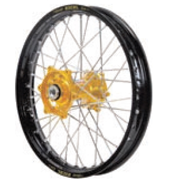 Dubya - Dubya MX Front Wheel with DID DirtStar Rim - 1.60x21 - Gold Hub/Black Rim - 70-4172GB