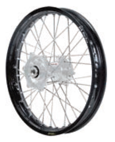 Dubya - Dubya MX Rear Wheel with DID DirtStar Rim - 2.15x19 - Silver Hub/Black Rim - 70-4156SB