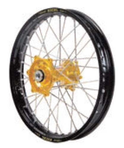 Dubya - Dubya MX Rear Wheel with DID DirtStar Rim - 2.15x19 - Gold Hub/Black Rim - 70-4157GB