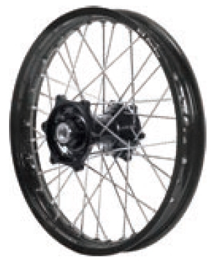 Dubya - Dubya MX Front Wheel with DID DirtStar Rim - 1.40x19 - Black Hub/Black Rim - 70-4181BB
