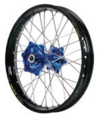 Dubya - Dubya MX Front Wheel with DID DirtStar Rim - 1.40x19 - Blue Hub/Black Rim - 70-4181DB