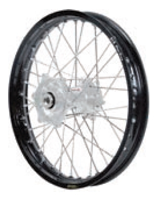 Dubya - Dubya MX Front Wheel with Excel Rim - 1.60x21 - Silver Hub/Black Rim - 70-3104SB