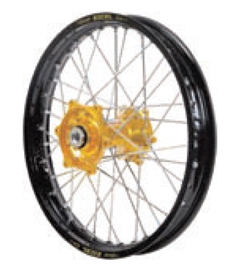 Dubya - Dubya MX Front Wheel with Excel Rim - 1.60x21 - Gold Hub/Black Rim - 70-1141GB