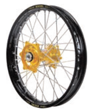 Dubya - Dubya MX Rear Wheel with Excel Rim - 2.15x18 - Gold Hub/Black Rim - 70-3120GB