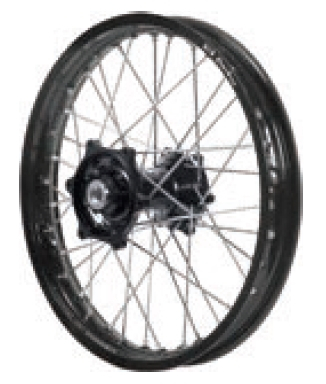 Dubya - Dubya MX Rear Wheel with Excel Rim - 1.85x19 - Black Hub/Black Rim - 70-3121BB