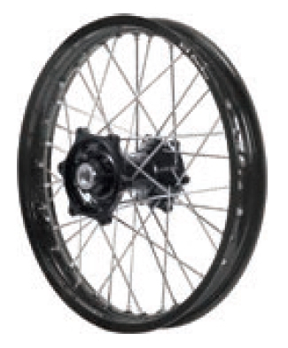 Dubya - Dubya MX Rear Wheel with DID DirtStar Rim - 1.85x19 - Black/Black - 70-4154BB