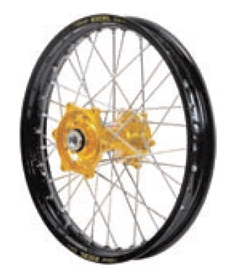 Dubya - Dubya MX Front Wheel with Excel Rim - 1.60x21 - Gold Hub/Black Rim - 70-3132GB