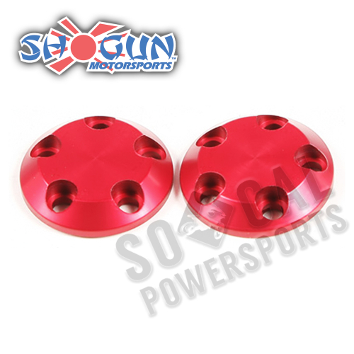 Shogun Motorsports - Shogun Motorsports Carbon S5 Fiber Swingarm Slider Replacement End Caps - Red - 710-0924