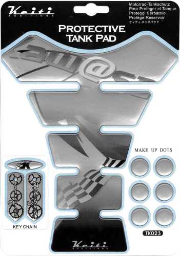 Keiti - Keiti Tank Protector - Kawasaki / Silver & Black - TK023