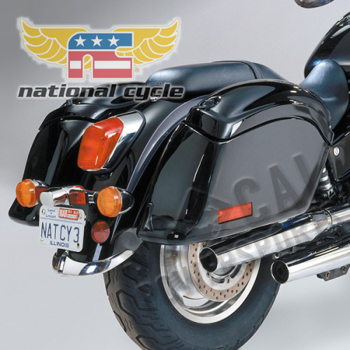 National Cycle - National Cycle Cruiseliner Smooth Back Saddlebag - Red Reflectors - N1101